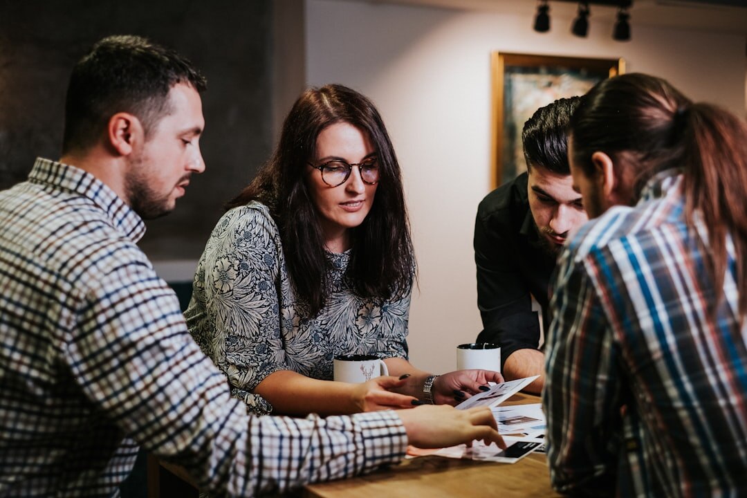 group of people discussing trends