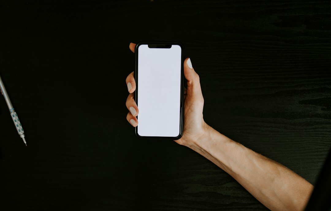 person scrolling phone