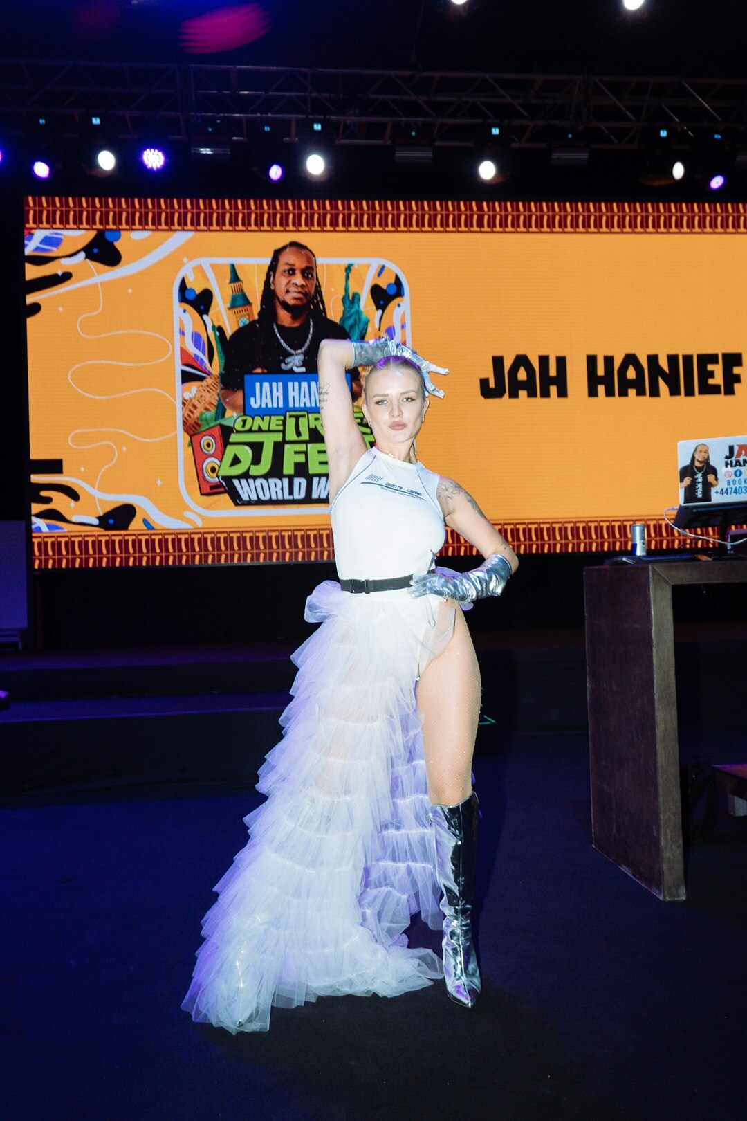celebrity influencer on stage