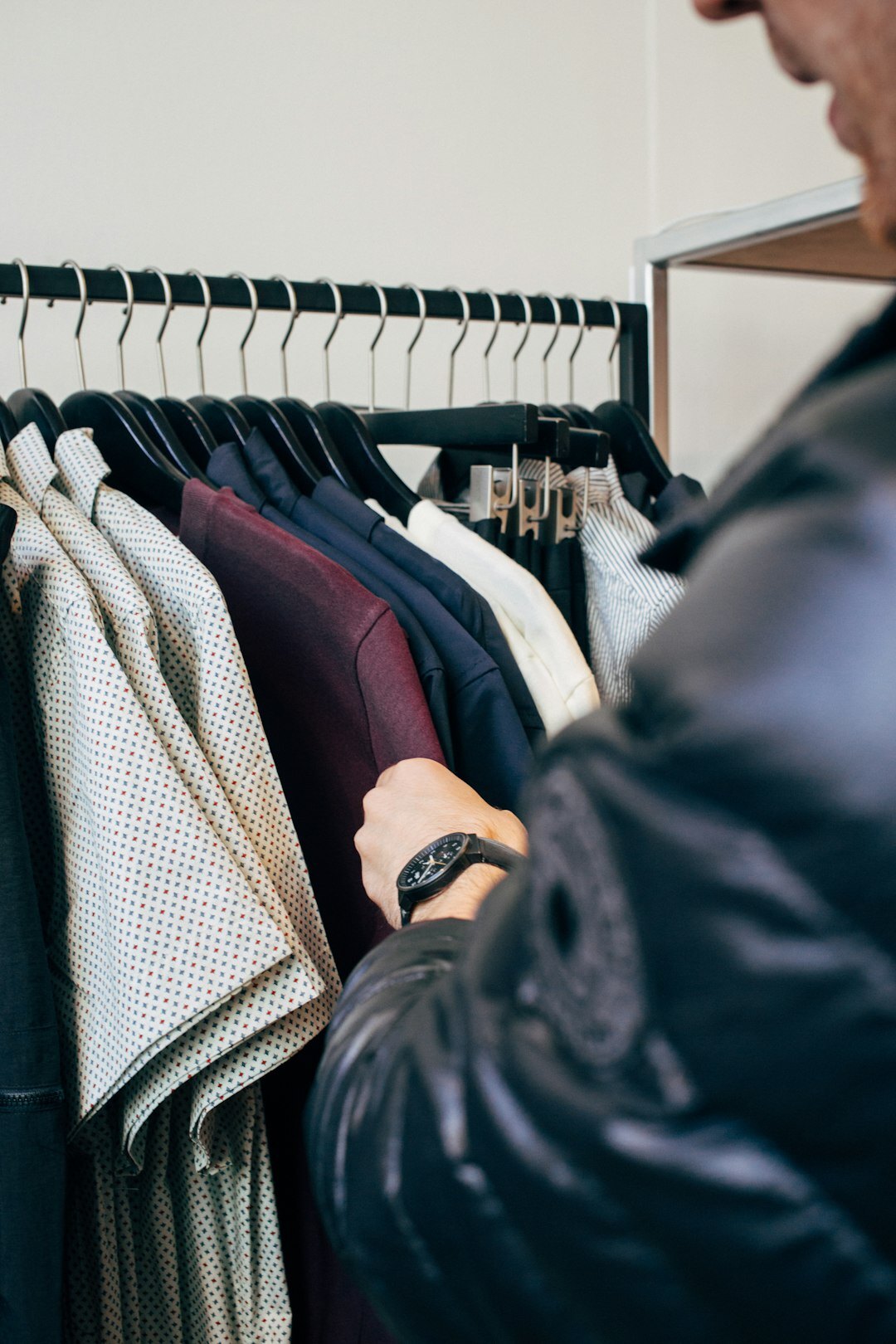 person shopping for clothes