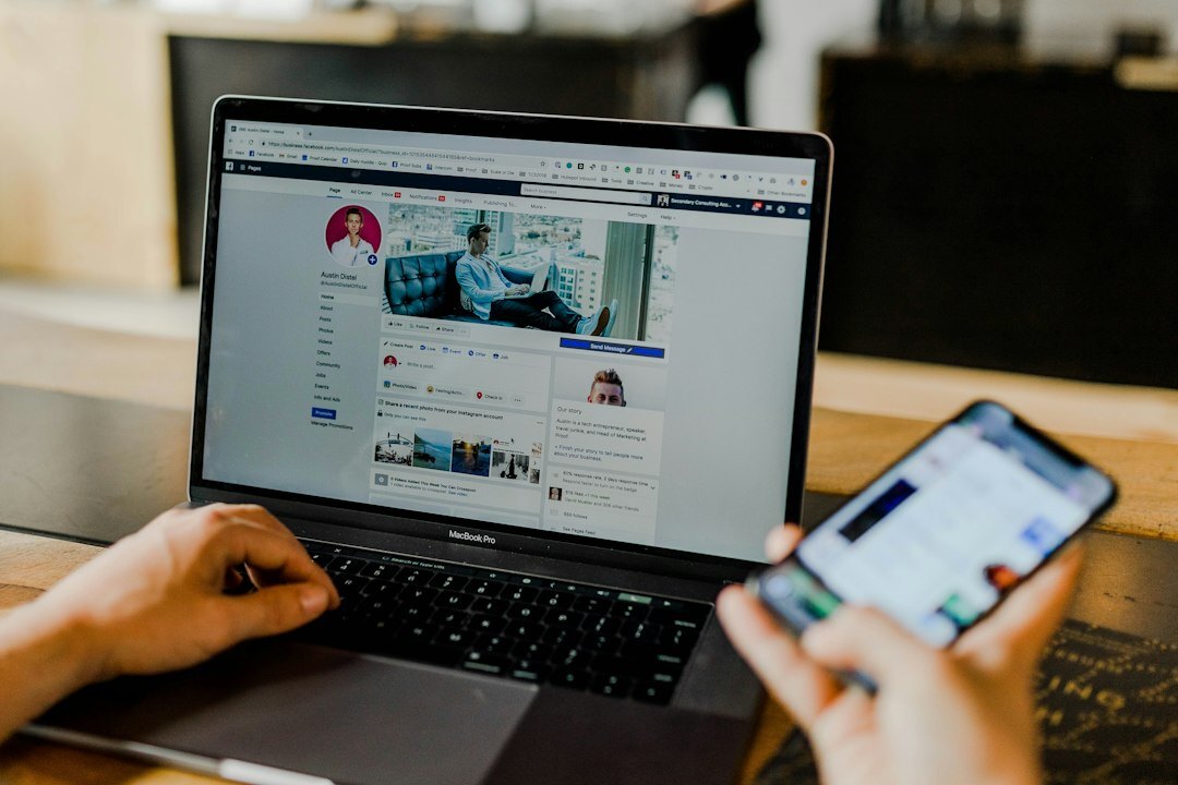 person scrolling social media