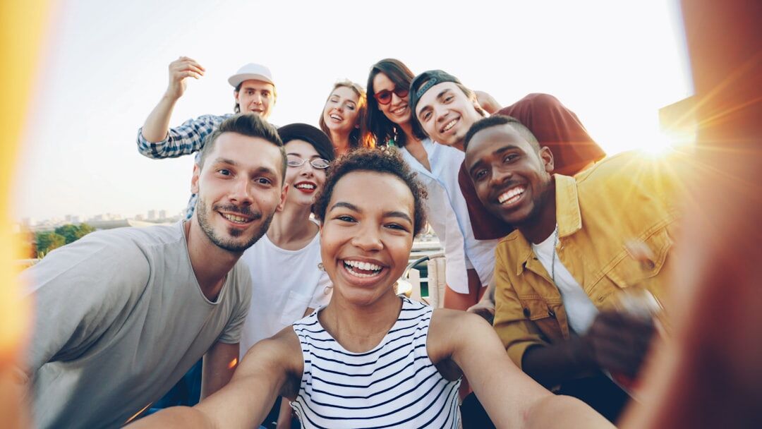 diverse people smiling