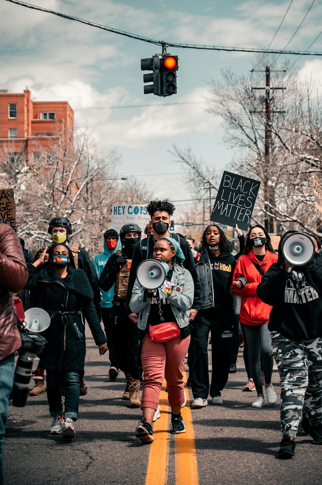 group of activists protesting